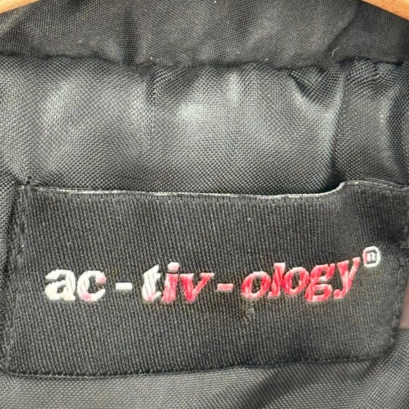 Activology Women's faux fur Sequin Puffer Vest Full Zip Black Size 1X plus - Picture 3 of 11